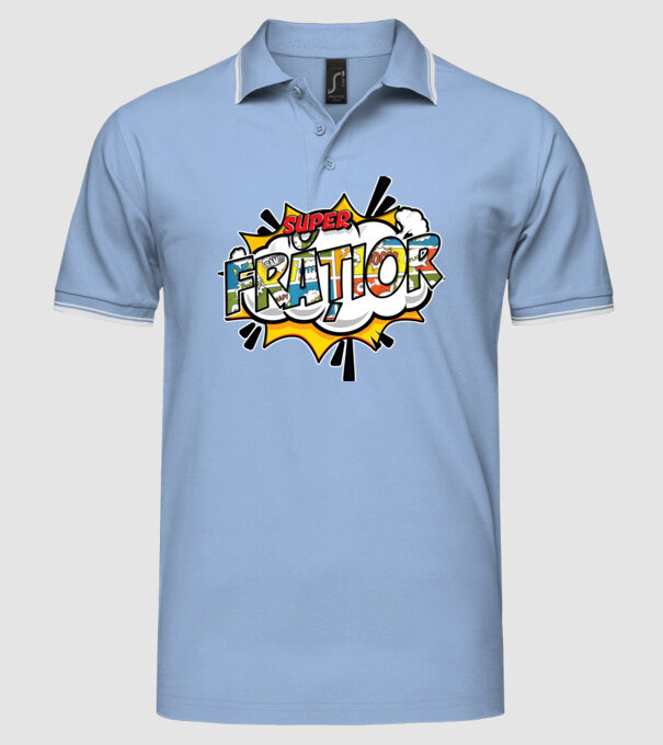 Super Frățior model albastru deschis pe tricou
