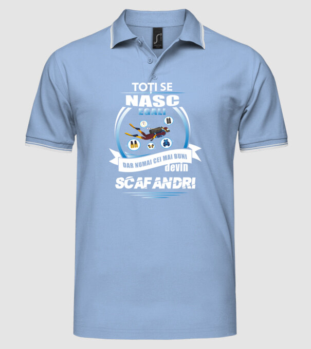 Toți se nasc egali, dar numai cei mai buni devin scafandri model albastru deschis pe tricou