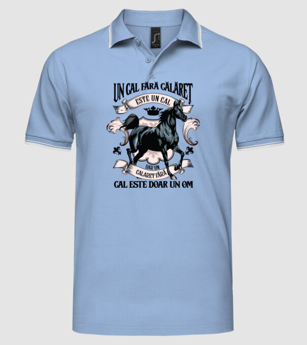 un cal fără călăreț este un cal - dar un călăreț fără cal este doar un om model albastru deschis pe tricou