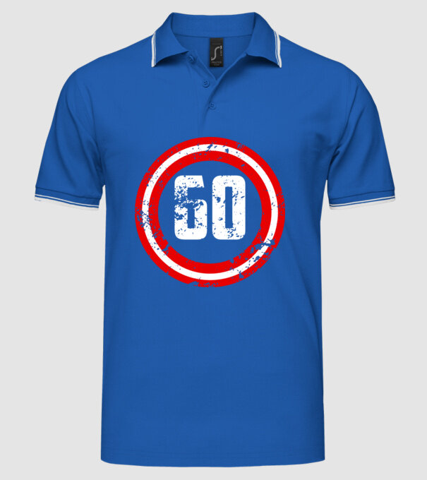 Birthday captain 60 Years old model albastru regal pe tricou