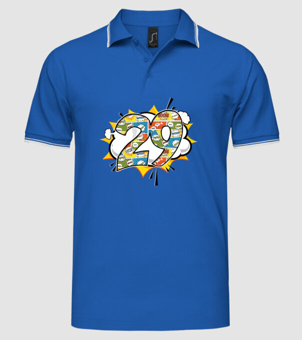 Birthday Comic Number 29 model albastru regal pe tricou