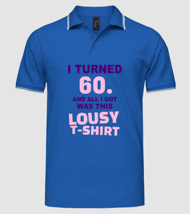 Lousy T-shirt 60 model albastru regal pe tricou