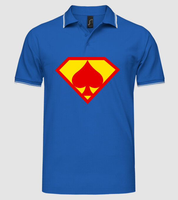 Supersportiv JUCĂTOR DE POKER model albastru regal pe tricou
