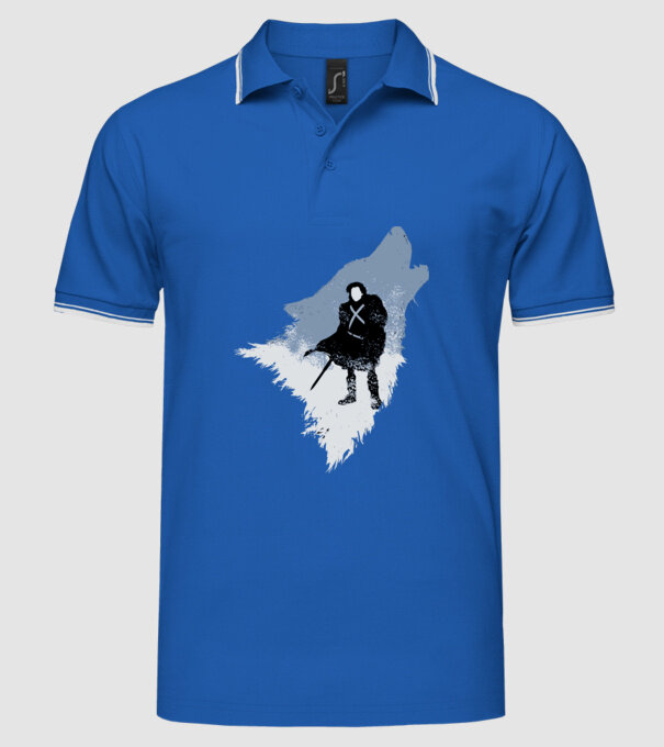 The Wolf model albastru regal pe tricou