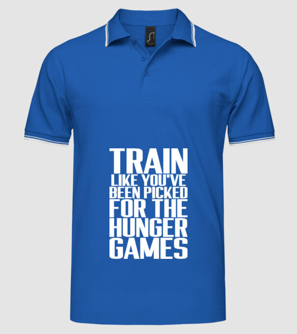 Train like youve been picked for the hunger games model albastru regal pe tricou