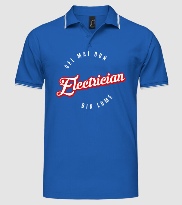 Cel mai bun ELECTRICIAN din lume model albastru regal pe tricou