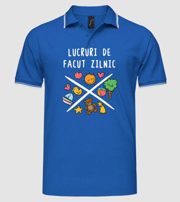 lucruri de făcut zilnic model albastru regal pe tricou