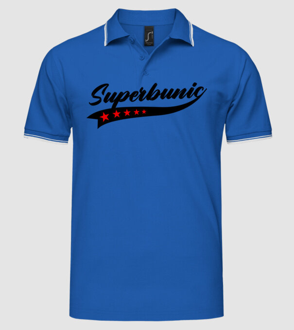 superbunic model albastru regal pe tricou