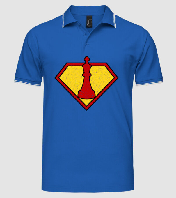 SuperChess rege model albastru regal pe tricou