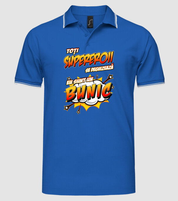 Toți supereroii se deghizează, eu sunt un bunic model albastru regal pe tricou