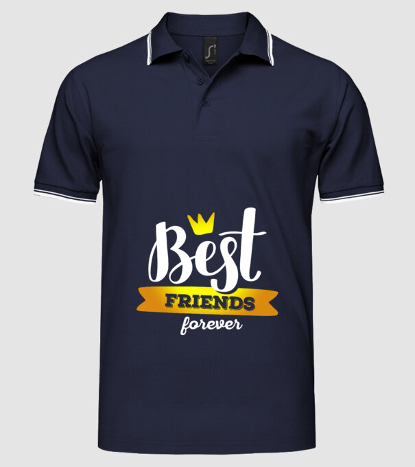 Best friends forever model albastru închis pe tricou