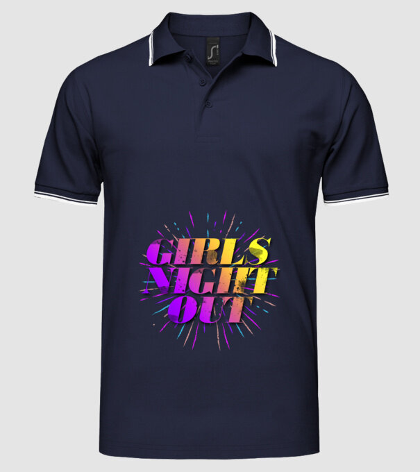 Girls Night Out model albastru închis pe tricou