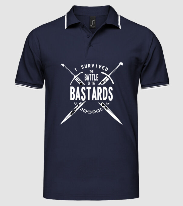 I survived the battle of the bastards model albastru închis pe tricou