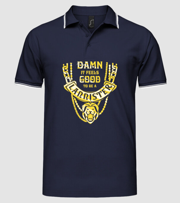 Lannister damnit model albastru închis pe tricou
