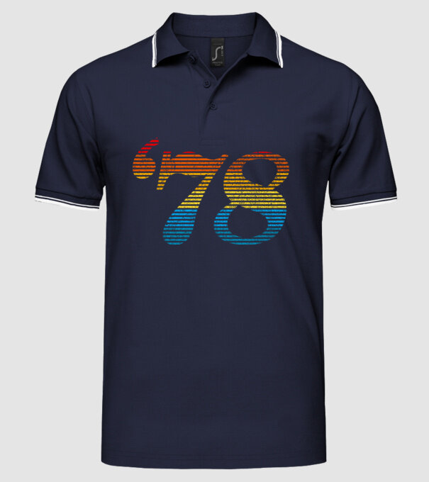 Retro Birthday 1978 model albastru închis pe tricou