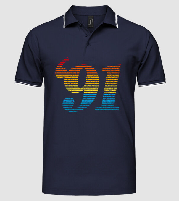 Retro Birthday 1991 model albastru închis pe tricou
