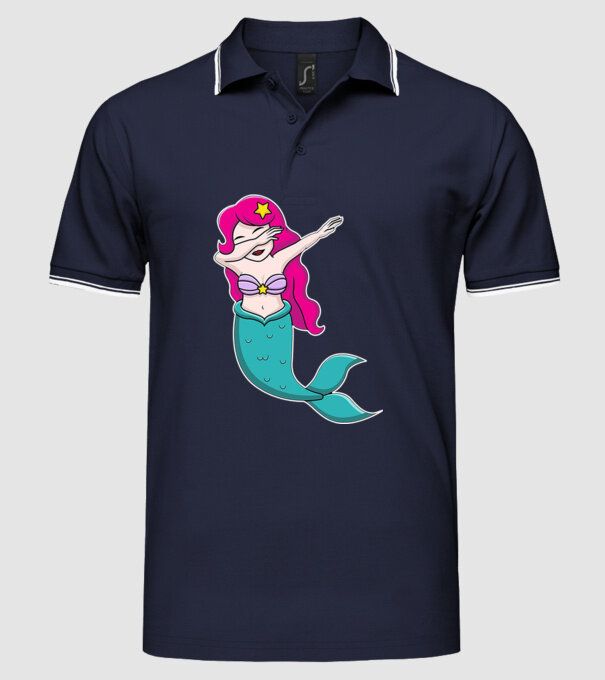 Sirenă DAB model albastru închis pe tricou