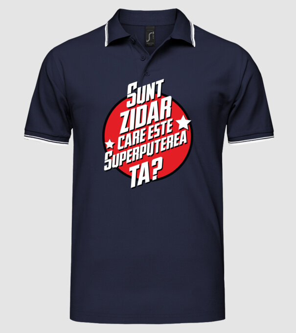 sunt zidar, care este superputerea ta? model albastru închis pe tricou