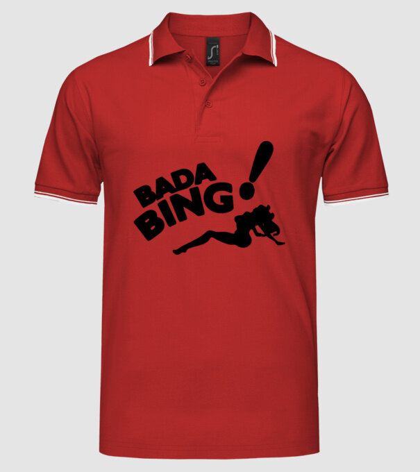 bada bing model roșu pe tricou