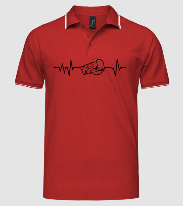 Box EKG model roșu pe tricou