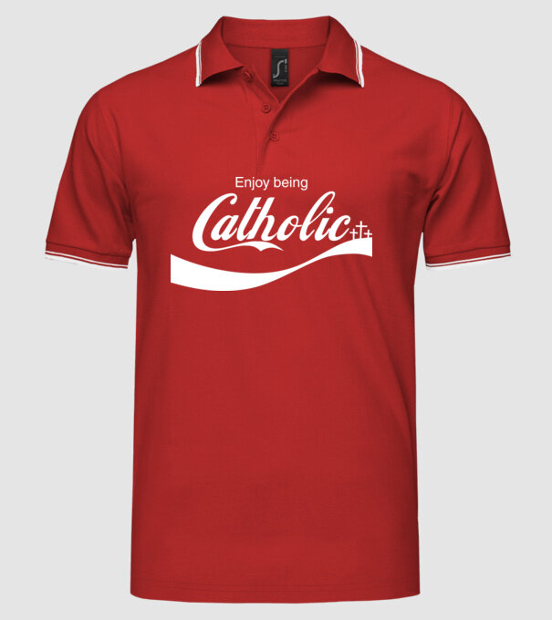 ChatoliCoke model roșu pe tricou