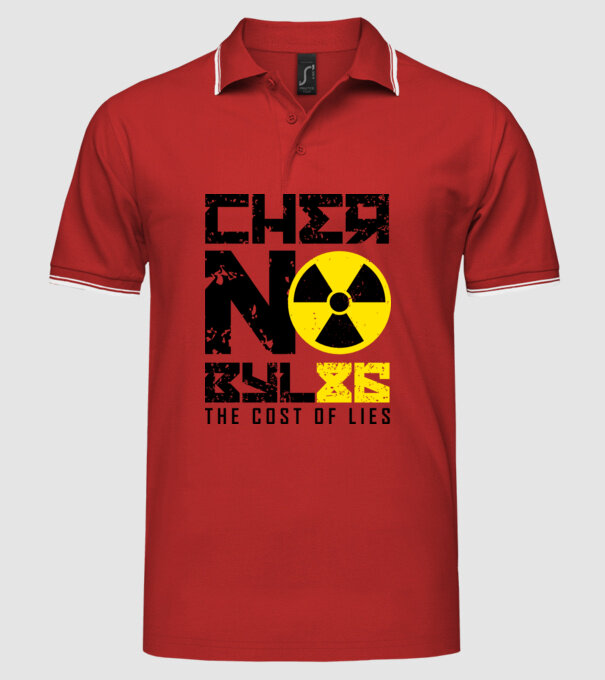 'Chernobyl ''86' model roșu pe tricou