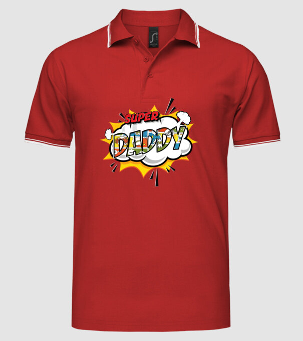Comic Daddy model roșu pe tricou