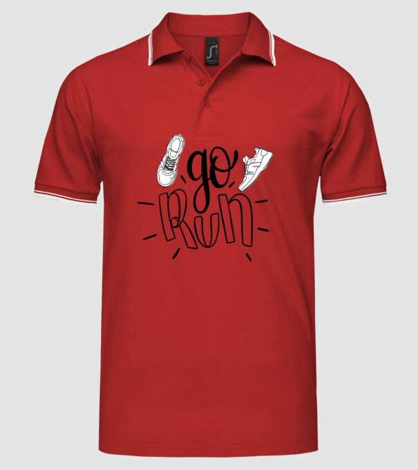 Go run 2c model roșu pe tricou