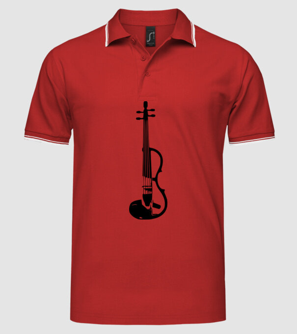 Vioară model roșu pe tricou