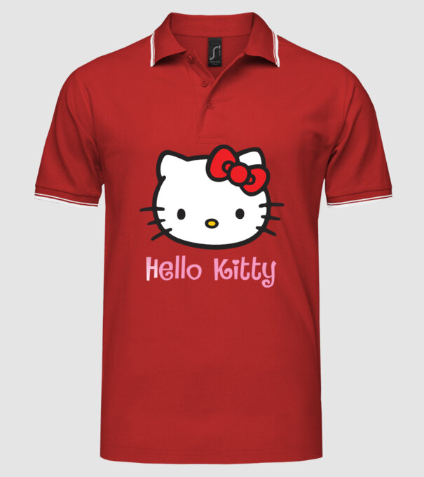 Hello Kitty model roșu pe tricou