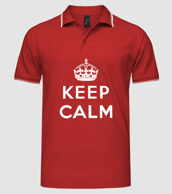keep calm blank model roșu pe tricou