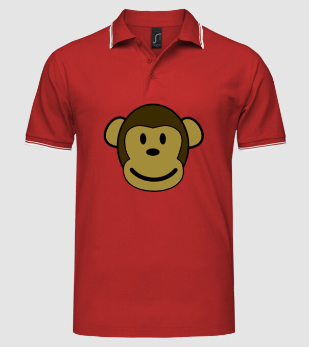 Maimuță model roșu pe tricou