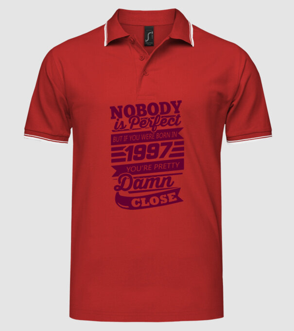 Nobody is perfecct - Born in 1997 model roșu pe tricou