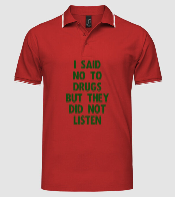 Say no... model roșu pe tricou