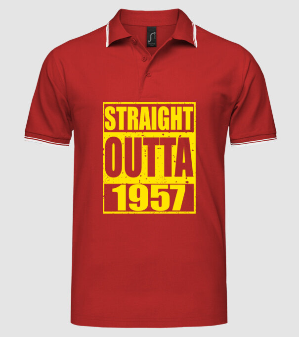 Straight Outta - 1957 model roșu pe tricou