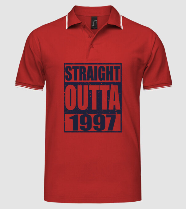 Straight Outta - 1997 model roșu pe tricou