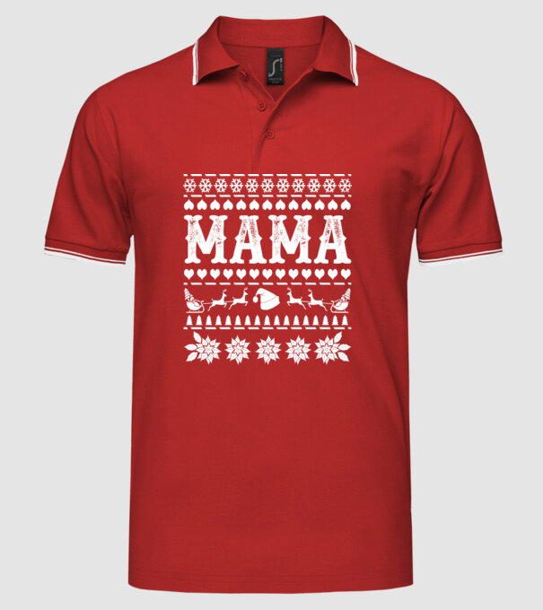 Mama Crăciun model roșu pe tricou
