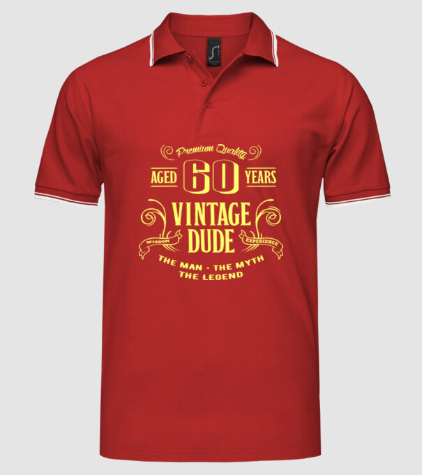 Vintage Dude - 60 model roșu pe tricou