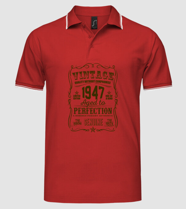 Vintage Perfection - 1947 model roșu pe tricou