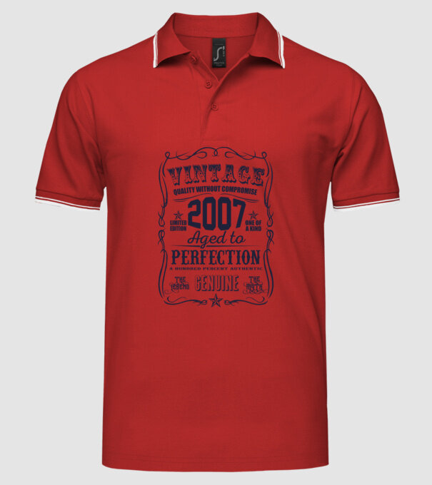 Vintage Perfection - 2007 model roșu pe tricou