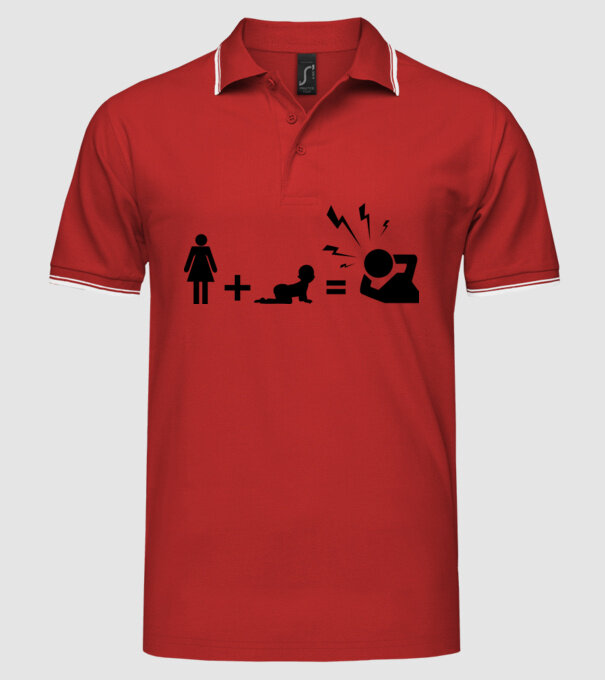 WIFE KIDS model roșu pe tricou