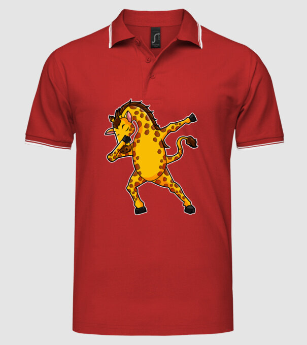 Girafă DAB model roșu pe tricou