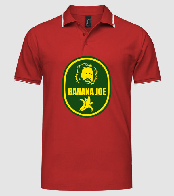 Banana Joe model roșu pe tricou