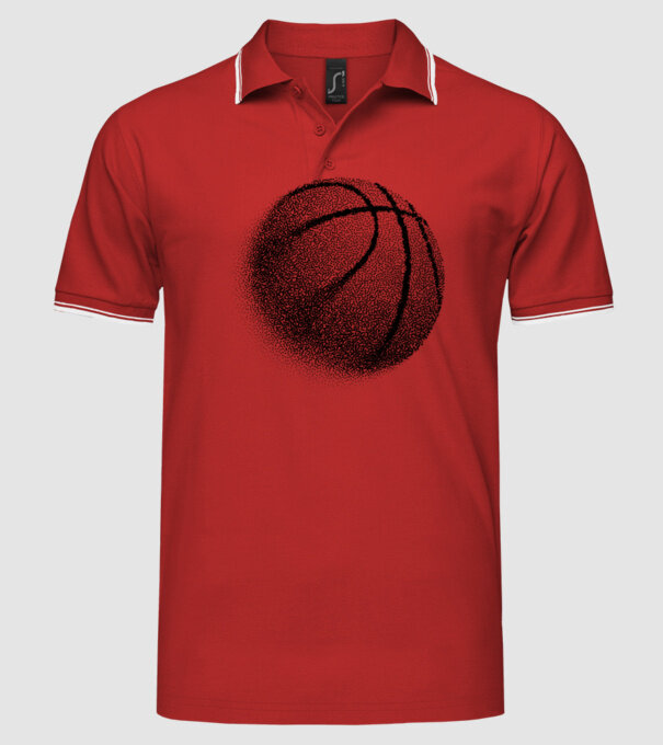 Basketball model roșu pe tricou