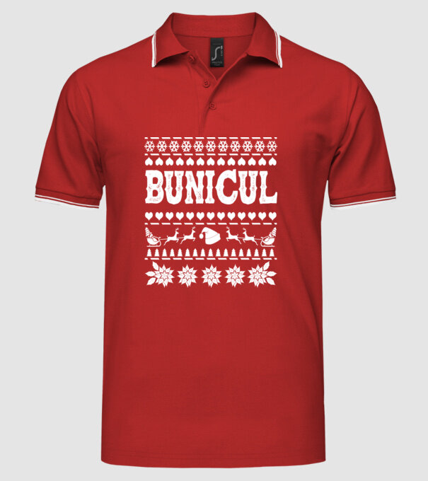 Bunicul model roșu pe tricou