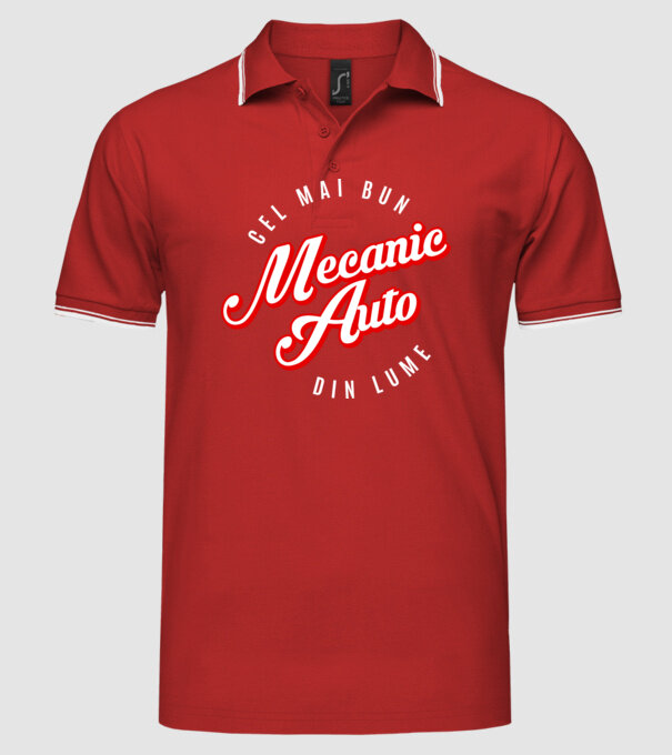 Cel mai bun MECANIC AUTO din lume model roșu pe tricou