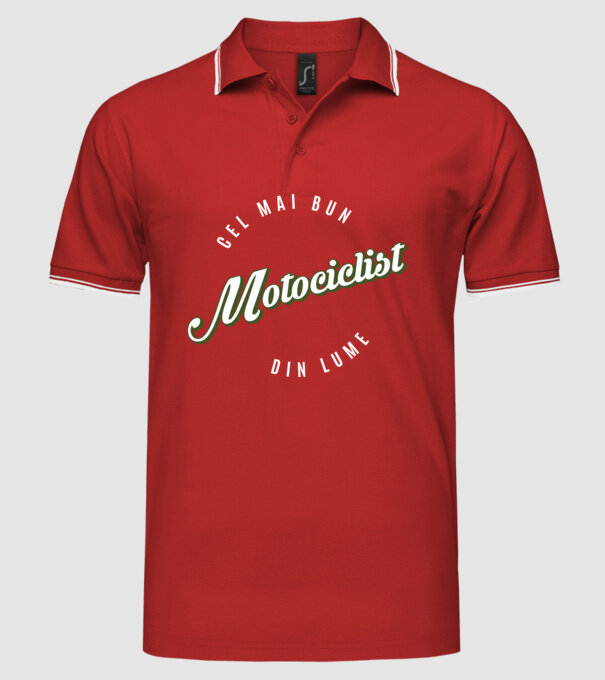 Cel mai bun Motociclist din lume model roșu pe tricou
