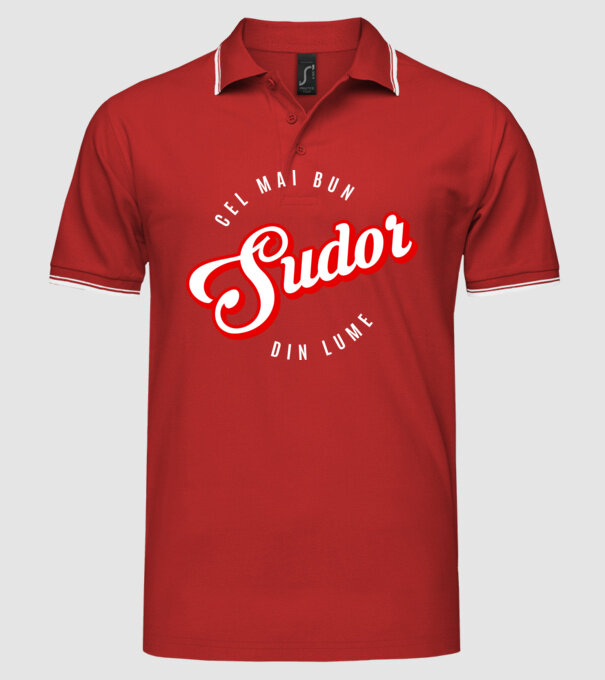 Cel mai bun SUDOR din lume model roșu pe tricou