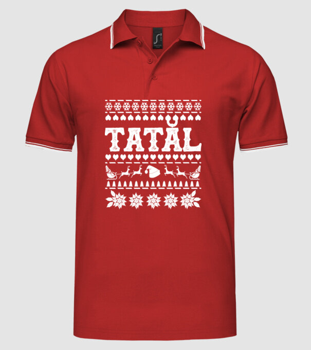 Tatăl model roșu pe tricou