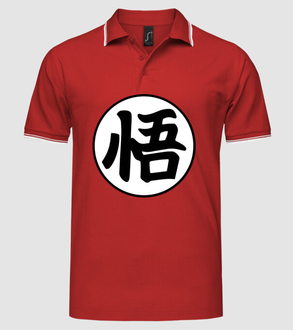 Dragonball logo model roșu pe tricou